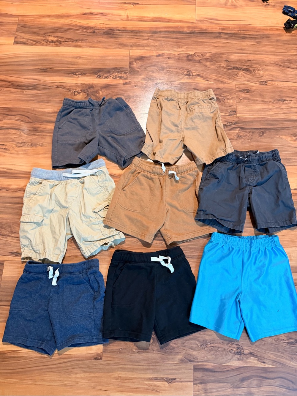 Cat & Jack Multipack Pull-On Shorts in Navy, Tan, Black, Bright Blue and Cream